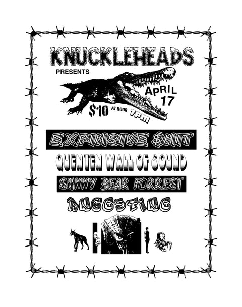 April 17 / Expensive Shit, Quenten Wall of Sound, Sunny Bear Forest, and Angstentine